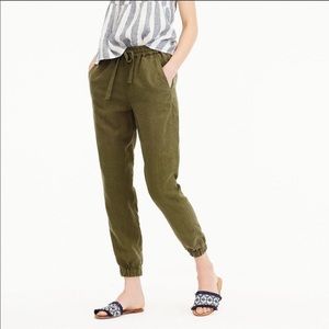 J. Crew Point Sur Seaside Pant Jogger Linen Green